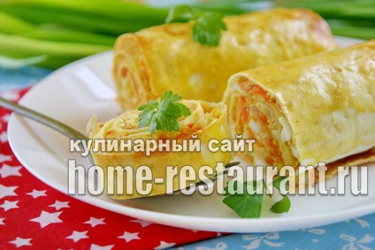 Roll pita a sütőbe csirke recept fényképpel (pita) Roll pita a sütőbe csirke recept egy fotó