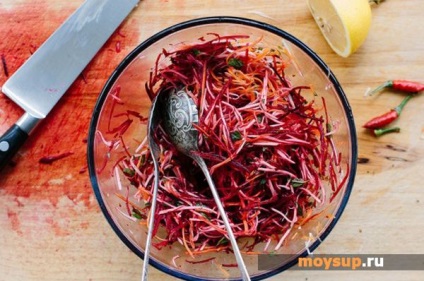 Saláta fogyókúra „ecsetet” - lépésről lépésre recept eredmények