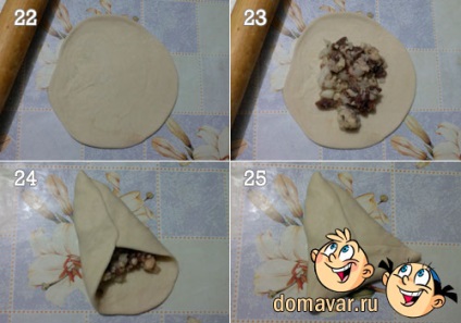 Samsa puff a kemencében (előállított) Samsa puff a sütőben