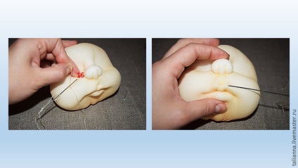 Hozzon létre egy „cukorka ajkak” A babákhoz technikája „szobrászati ​​textil”