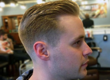 Hajvágás Polka férfi frizura fotó video, a kivitelezés az angol technológia
