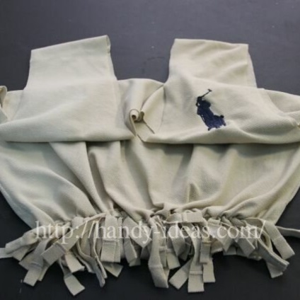 Bag régi T-shirt kezüket varrás nélkül 5 percig (pólók) Bag régi T-shirt kezüket varrás nélkül 5 perc alatt