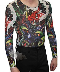 Tattoo póló imirtatsiey tetoválással, tetoválás T-shirt, póló testi dísz - (t-testtel dísz) Tattoo póló imirtatsiey tetoválással, Tattoo póló, T-shirt a testi dísz -