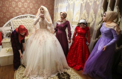 A hagyományos csecsen esküvő Groznijban