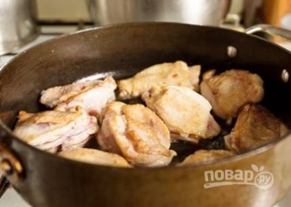 Párolt csirkecomb - lépésről lépésre recept fotók