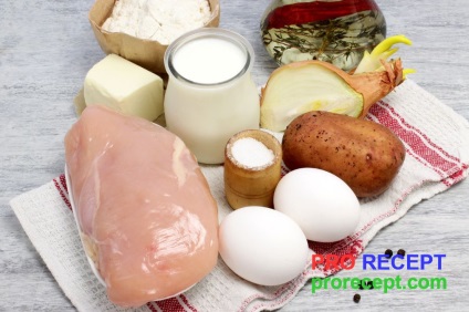 Gombóc burgonyával és csirke - lépésről lépésre recept fotó, pro-vétel (lépésről lépésre) Gombóc burgonyával és csirke - lépésről lépésre recept fotó, pro recept