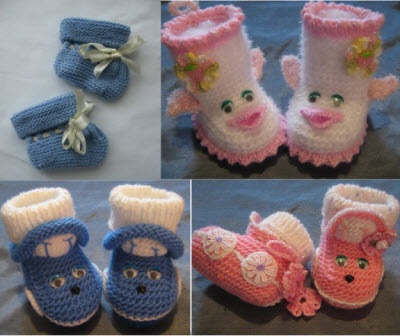 Kötés tűk bootees (hurok) Kötés küllők bootees