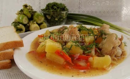 Sült csirke burgonyával, a recept lépésről lépésre fotók, minden étkezés (burgonya) Sült csirke burgonyával, a recept lépésről lépésre fotók, minden étkezés