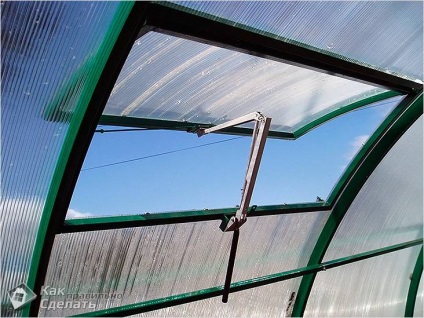 Automatikus szellőztetés üvegházak saját kezűleg - hogyan lehet a szellőzés az üvegházban