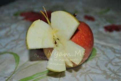 Butterfly az alma (a recept egy fotón) (dekoráció készült alma) Butterfly alma (recept fotó) szóló