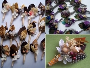 Boutonniere a vendégek számára (boutonnieres a vendégek az esküvő) Boutonniere a vendégek számára