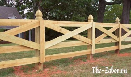 Fa kerítés egy ranch-style saját kezűleg a szerelési utasításban