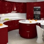 Belsőépítészet fekete és piros konyha, konyha belső