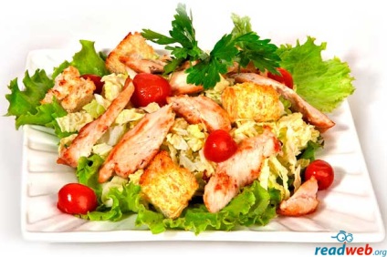 Készítsünk finom saláta - Caesar ( „Caesar” recept fotók) Készítsünk finom saláta - Caesar