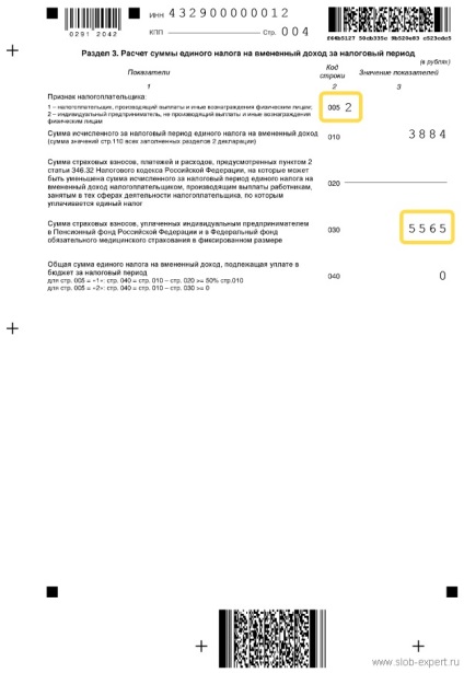 Hogyan lehet gyorsan és helyesen töltse ki a nyilatkozatot UTII 2015-re a programban adózó YUL -