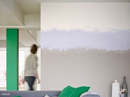 Hogyan kell festeni a falakat az Ombre technika lépésről lépésre gradiens színező