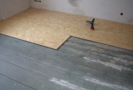 Hogyan tegyük a lemez egy fa padlón linóleum szerelés házban a régi padlót, telepítés