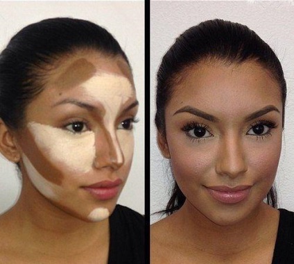 Ahogy segítségével make-up, hogy csökkentse a képek előtt és után az orr