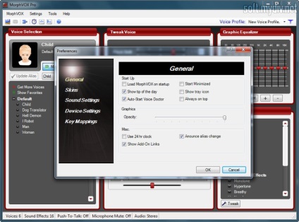 A MorphVOX pro, hogy egy női hang - Altair és