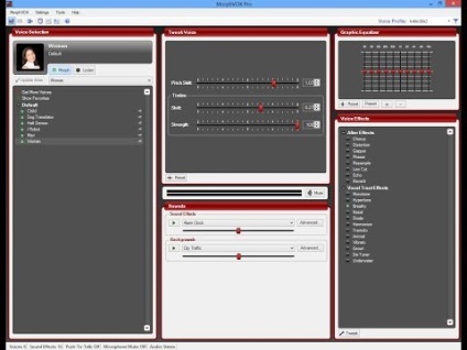 A MorphVOX pro, hogy egy női hang - Altair és