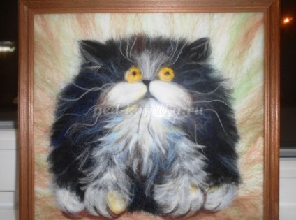 Kép gyapjú „cat” saját kezűleg (kép) Kép gyapjú „cat” saját kezűleg