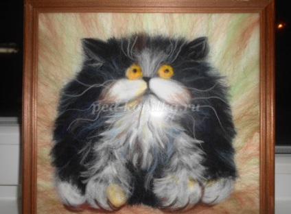 Kép gyapjú „cat” saját kezűleg (kép) Kép gyapjú „cat” saját kezűleg