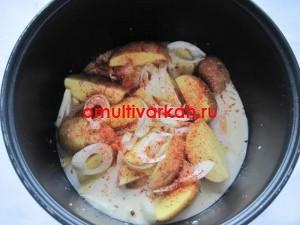 Burgonya, párolt tejszín multivarka redmond RMC-m4524 (recept fotókkal) mintegy multivarka