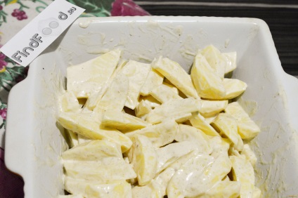 Sült burgonya mustárral recept fényképpel (burgonya) Sült burgonya mustárral recept egy fotó