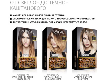 Hajfesték L'Oreal - palettája árnyalatok elegáns divat (L'Oreal) Hajfesték L'Oreal - palettája árnyalatok elegáns divat