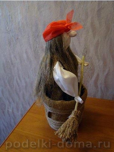 Baba Jaga baba (rongy, mester osztály), egy doboz ötletek és műhelyek (baba) Baba Jaga baba (rongy, mester osztály), egy doboz ötletek és műhelyek