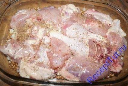 Csirke sült a kemencében hajdina - lépésről lépésre recept fényképek online recept itt