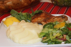 Csirke sült mustáros tejszínes mártással recept fotókkal