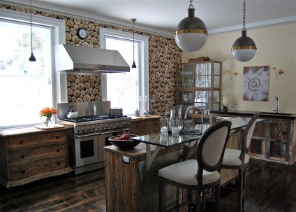Kitchen egy alacsony küszöbnek - tervezési megoldások (megoldások) Konyha alacsony küszöbnek - tervek