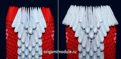 Moduláris origami Télapó (Apa Frost és a Snow Maiden Origami) Moduláris origami nagyapja fagy