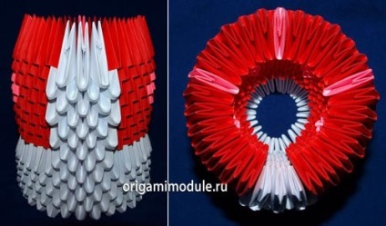 Moduláris origami Apa Frost (fehér modul a többi) Moduláris origami nagyapja fagy