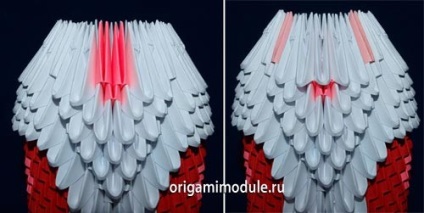 Moduláris origami Apa Frost (fehér modul a többi) Moduláris origami nagyapja fagy