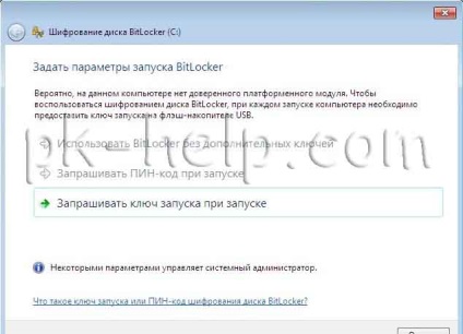 beállítása BitLocker