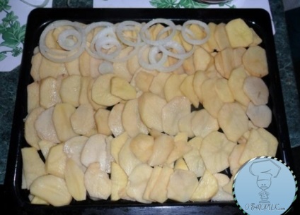 Gomba burgonyával a sütőben egy egyszerű recept egy fotó otthon