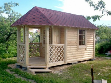 Befejező fürdő egység ház, pavilon és kerítés Blockhouse - fotó