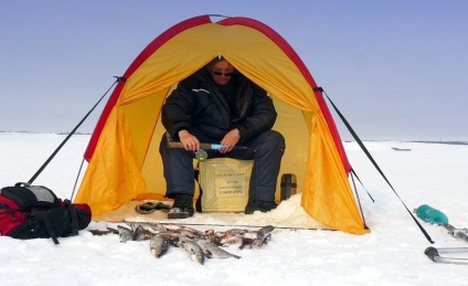 Sátrak téli horgászat véleménye, típus és modell sátrak, tanácsot a telepítés