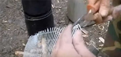 Kemence vonul fürdő a boltban, házi fém, a fűtőelem (fürdő) Camp kályha fürdőkhöz a boltban, egy házi fém, tűzhely