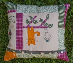 Patchwork párna macskák (kör) (patchwork) Patchwork párna macskák (rendszer)