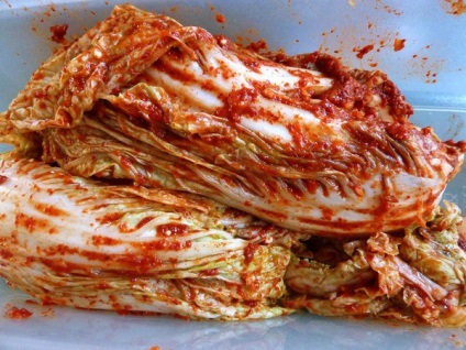 Káposzta recept a koreai, lépésről lépésre, sózás télen, hogyan kell főzni Chamcha, Kimchi,