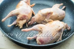 Fürj a sütőben recept fényképpel (fürj) Fürj a sütőben recept egy fotó