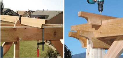 Pergola a kezüket - fa és fém (tartalmaznia cím »Yan) Pergola a kezüket - fa és fém