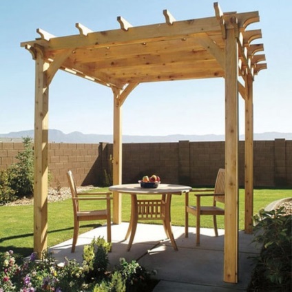 Pergola a kezüket - fa és fém (tartalmaznia cím »Yan) Pergola a kezüket - fa és fém