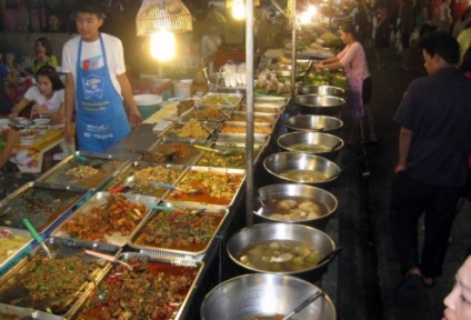 Teljesítmény Thaiföldön - étkezés a kávézóban, vagy főzni magadnak megvásárlásával termékek