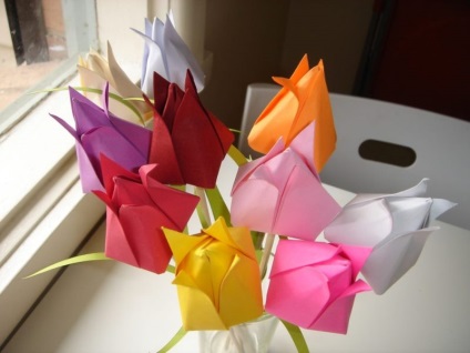 Papírból saját kezűleg a mester osztályt, hogy origami, lépésről lépésre, a munka