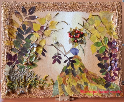 Gyártmányok őszi levelek kép lány - ősszel - mester kézzel készített