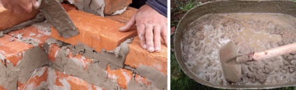 Fogyasztás cement per 1 köbméter falazat szeszkvihidrát és egységes kipicha